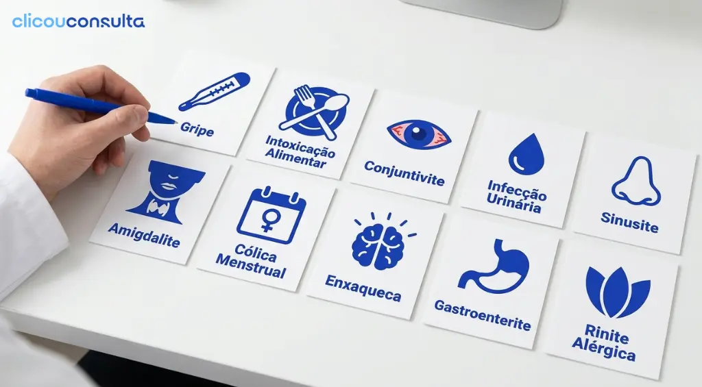 Quais são as doenças que mais geram atestado de 3 dias?
